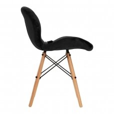 4Rico Scandinavian office and waiting room chair QS-186, black velvet