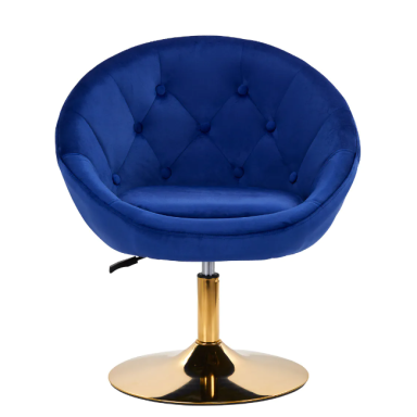4Rico beauty salon chair with stable base QS-BL12B, blue velvet 4Rico beauty salon chair with stable base QS-BL12B, blue velvet