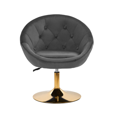 4Rico beauty salon chair with stable base QS-BL12B, gray velvet 4Rico beauty salon chair with stable base QS-BL12B, gray velvet