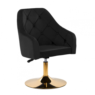 4Rico beauty salon chair with stable base QS-BL14G, black velvet 4Rico beauty salon chair with stable base QS-BL14G, black velvet