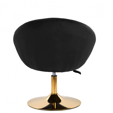 4Rico grožio salono kėdė stabiliu pagrindu QS-BL12B, juodas aksomas 3