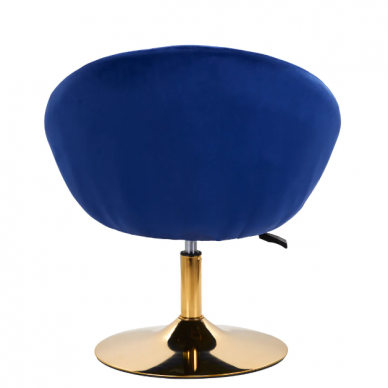 4Rico grožio salono kėdė stabiliu pagrindu QS-BL12B, mėlynas aksomas 3