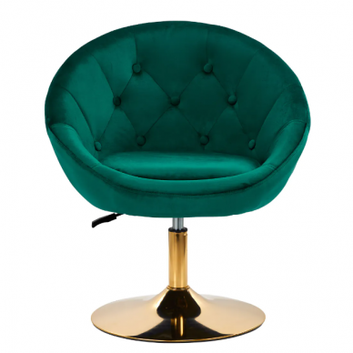 4Rico beauty salon chair with stable base QS-BL12B, green velvet 1