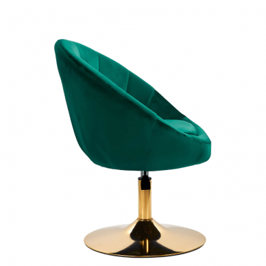 4Rico beauty salon chair with stable base QS-BL12B, green velvet 2