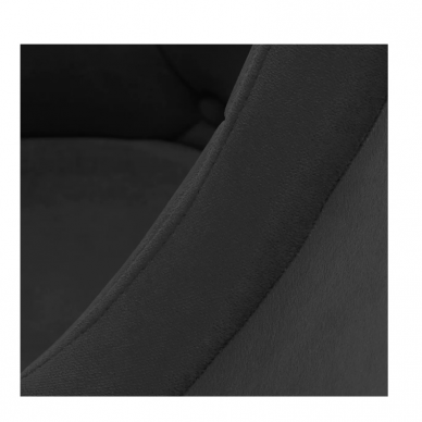 4Rico grožio salono kėdė stabiliu pagrindu QS-BL14G, juodas aksomas 6