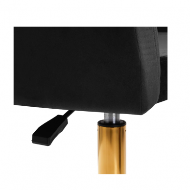 4Rico grožio salono kėdė stabiliu pagrindu QS-BL14G, juodas aksomas 7