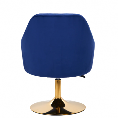 4Rico beauty salon chair with stable base QS-BL14G, blue velvet 3