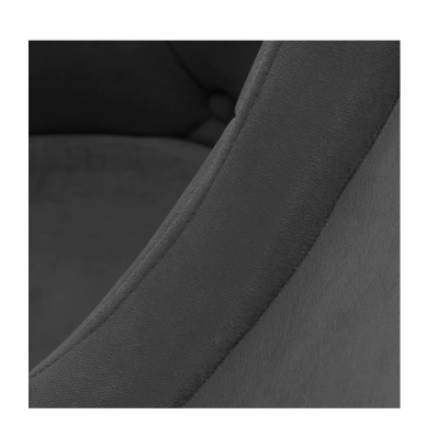 4Rico grožio salono kėdė stabiliu pagrindu QS-BL14G, pilkas aksomas 6