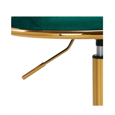 4Rico grožio salono kėdė su ratukais QS-GW01G, žalias aksomas 6