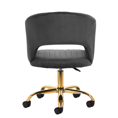 4Rico beauty salon chair with wheels QS-OF212G, gray velvet 3