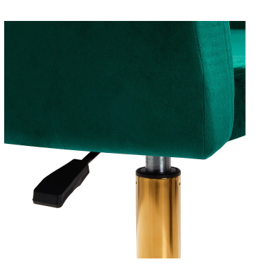 4Rico grožio salono kėdė stabiliu pagrindu QS-BL14G, žalias aksomas 6