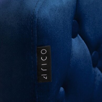 4Rico grožio salono kėdė su ratukais QS-OF213G, mėlynas aksomas 8