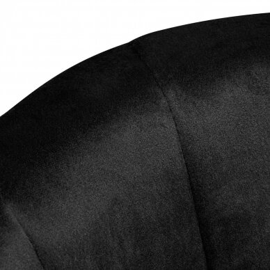 4Rico profesionali makiažo kėdė grožio salonams QS-B801, juodas aksomitas 4
