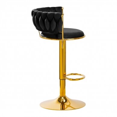 4Rico professional makeup chair for beauty salons QS-B313a, black velvet 1