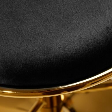 4Rico profesionali makiažo kėdė grožio salonams QS-B313a, juodas aksomitas 4