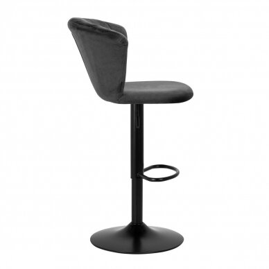 4Rico profesionali makiažo kėdė grožio salonams QS-B801, pilkas aksomitas 1