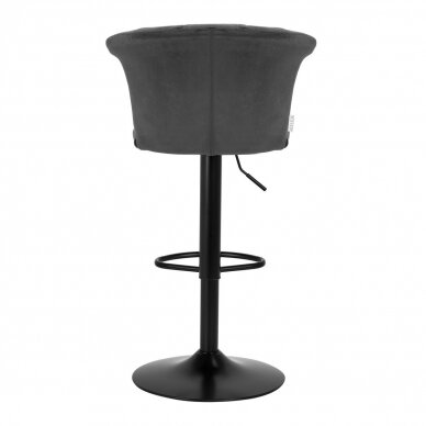 4Rico profesionali makiažo kėdė grožio salonams QS-B801, pilkas aksomitas 2