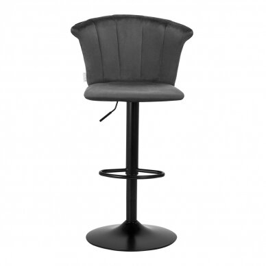 4Rico Профессиональный стул для макияжа для салонов красоты QS-B313a, серый бархат 3