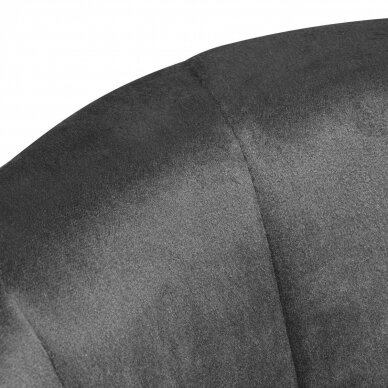 4Rico profesionali makiažo kėdė grožio salonams QS-B801, pilkas aksomitas 4