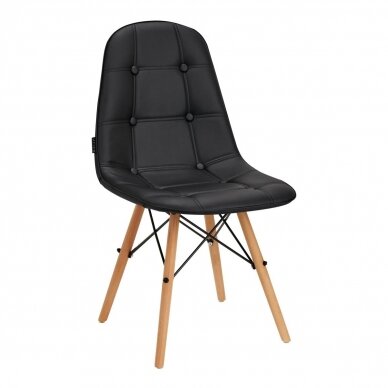 4Rico Scandinavian office and waiting room chair QS-185, black color
