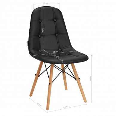 4Rico Scandinavian office and waiting room chair QS-185, black color 7