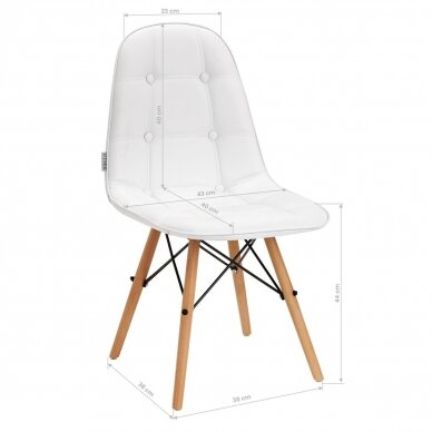 4Rico Scandinavian office and waiting room chair QS-185, white color 7