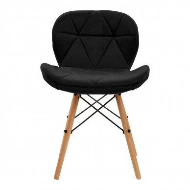 4Rico Scandinavian office and waiting room chair QS-186, black velvet 3