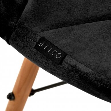 4Rico скандинавское кресло для офиса и зала ожидания QS-186, черный аксомит 7