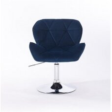 Beauty salons and beauticians stool HR111N, blue velour