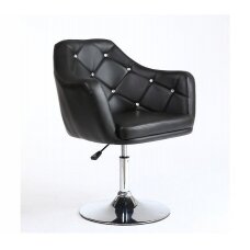 Beauty salons and beauticians stool HC830, black eco-leather