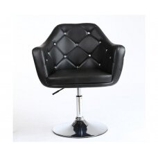Beauty salons and beauticians stool HC830, black eco-leather