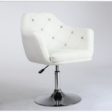 Beauty salons and beauticians stool HC830, white eco-leather Beauty salons and beauticians stool HC830, white eco-leather