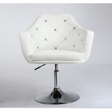 Beauty salons and beauticians stool HC830, white eco-leather Beauty salons and beauticians stool HC830, white eco-leather