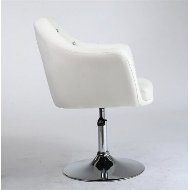 Beauty salons and beauticians stool HC830, white eco-leather 2 Beauty salons and beauticians stool HC830, white eco-leather 2
