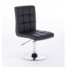 Beauty salons and beauticians stool with stable round base HC1015N, black eco leather