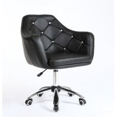 Beauty salons and beauticians stool HC830K, black eco-leather