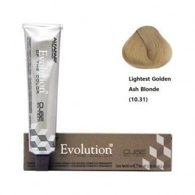 ALFAPARF EVOLUTION CUBE 3D ilgalaikiai plaukų dažai 60 ml 10.31 Lightest golden ash blonde