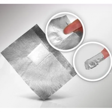 Aluminum foil for removing gel polish, 100 pcs. 4