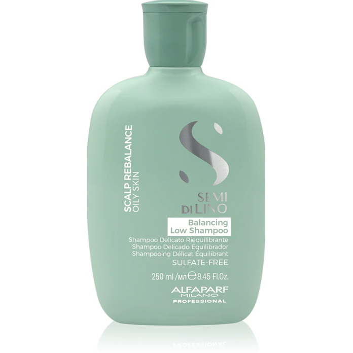 ALFAPARF SEMI DI LINO BALANCING LOW šampūnas riebiai galvos odai, 250 ml ALFAPARF SEMI DI LINO BALANCING LOW šampūnas riebiai galvos odai, 250 ml
