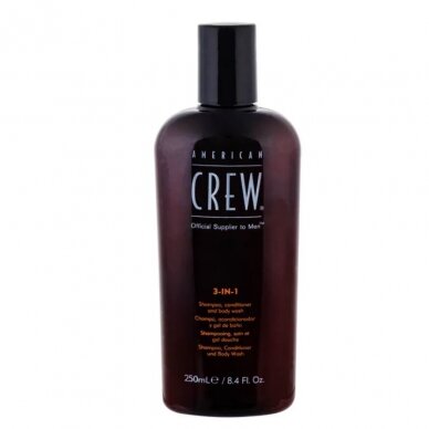 AMERICAN CREW 3-IN-1 shampoo/conditioner/body wash for men, 250 ml.