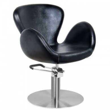 Professional barber chair GABBIANO AMSTERDAM, black color