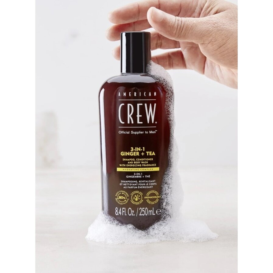 AMERICAN CREW 3-IN-1 GINGER&TEA šampūnas / kondicionierius / kūno prausiklis vyrams, 1000 ml 2 AMERICAN CREW 3-IN-1 GINGER&TEA šampūnas / kondicionierius / kūno prausiklis vyrams, 1000 ml 2