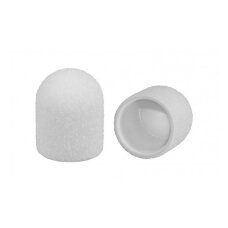 Disposable pedicure tips WHITE LUX 10 mm, #60 (10 pcs.)