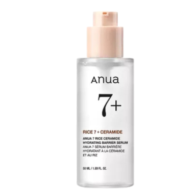 ANUA RICE CERAMIDE HYDRATING BARRIER SERUM moisturizing facial serum with rice extract and ceramides, 50 ml ANUA RICE CERAMIDE HYDRATING BARRIER SERUM moisturizing facial serum with rice extract and ceramides, 50 ml