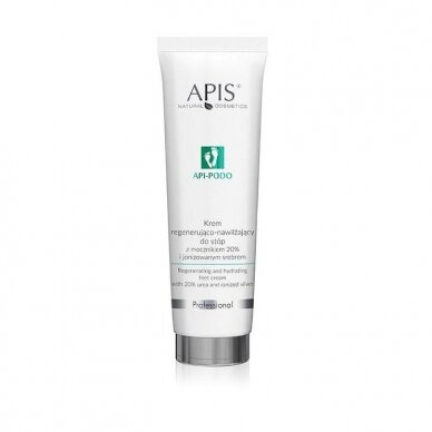 APIS API-PODO восстанавливающий и увлажняющий крем для ног с ионизированным серебром и конопляным маслом, 100 мл.
