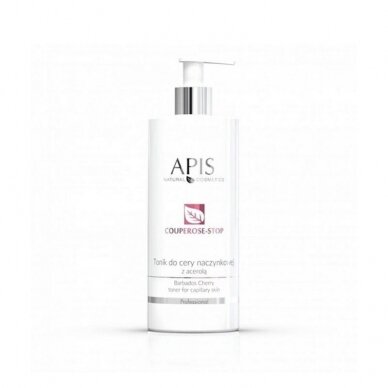 APIS COUPEROSE STOP tonic with acerola for capillary facial skin, 500 ml. APIS COUPEROSE STOP tonic with acerola for capillary facial skin, 500 ml.