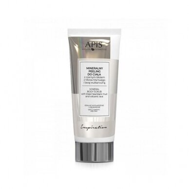 APIS INSPIRATION mineral body scrub with black dead sea mud and volcanic lava to reduce cellulite, 200 ml