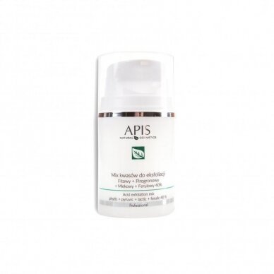 APIS PROFESSIONAL profesionalus kosmetologinių rūgščių miksas 40%: fitono + vynuogių + pieno + ferulo, 50 ml. APIS PROFESSIONAL profesionalus kosmetologinių rūgščių miksas 40%: fitono + vynuogių + pieno + ferulo, 50 ml.