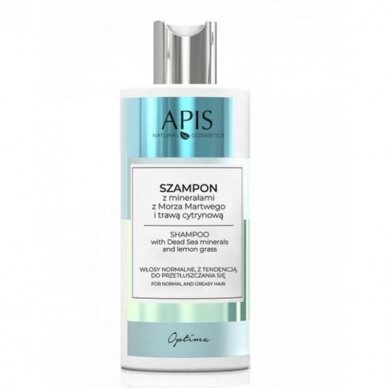 APIS shampoo with dead sea minerals and lemongrass, 300 ml.