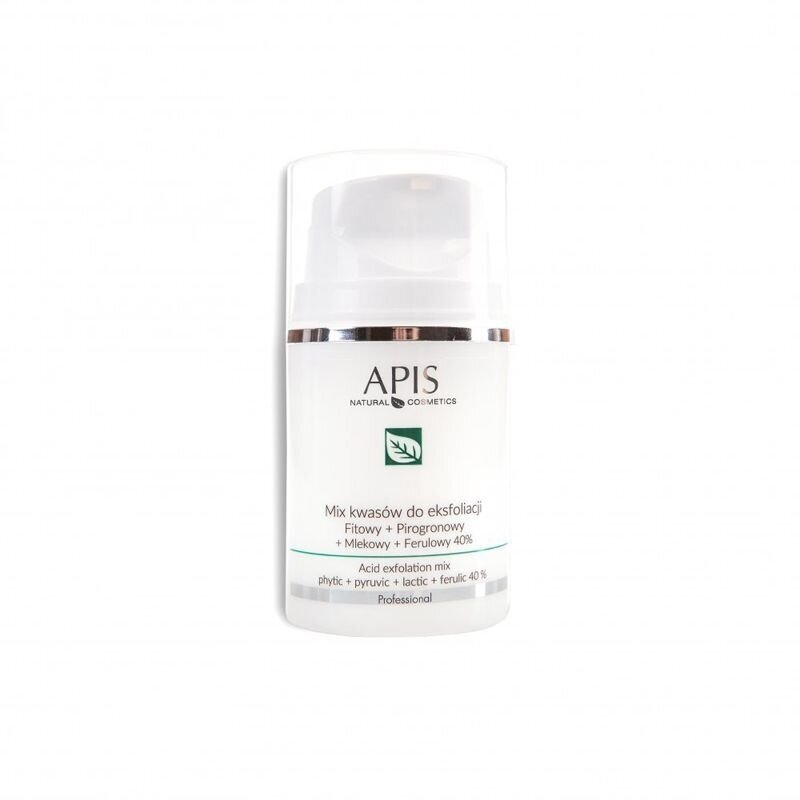 APIS PROFESSIONAL profesionalus kosmetologinių rūgščių miksas 40%: fitono + vynuogių + pieno + ferulo, 50 ml. APIS PROFESSIONAL profesionalus kosmetologinių rūgščių miksas 40%: fitono + vynuogių + pieno + ferulo, 50 ml.